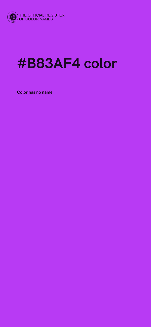 #B83AF4 color image