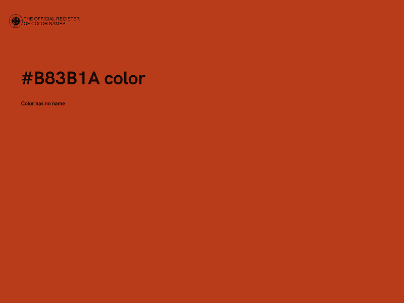 #B83B1A color image