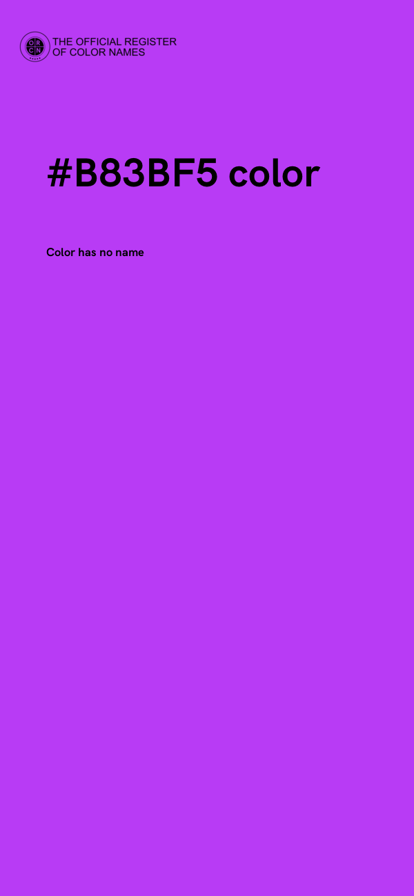#B83BF5 color image