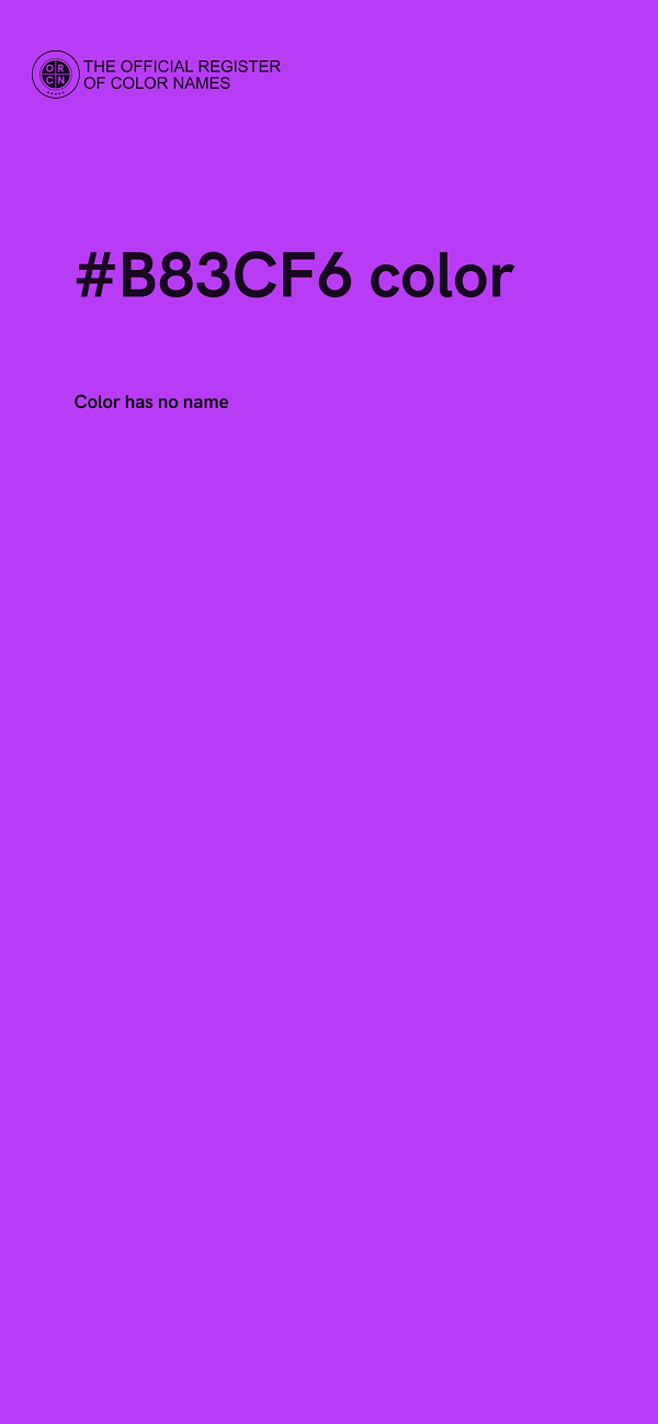 #B83CF6 color image