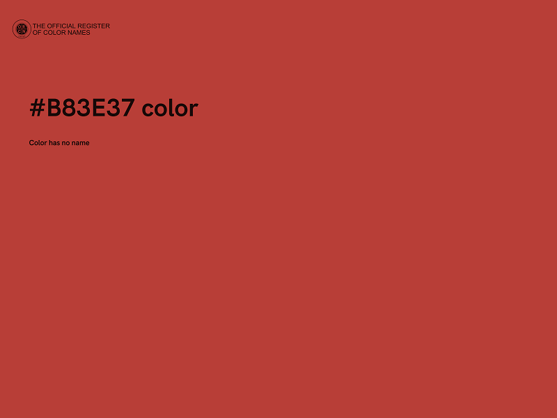 #B83E37 color image