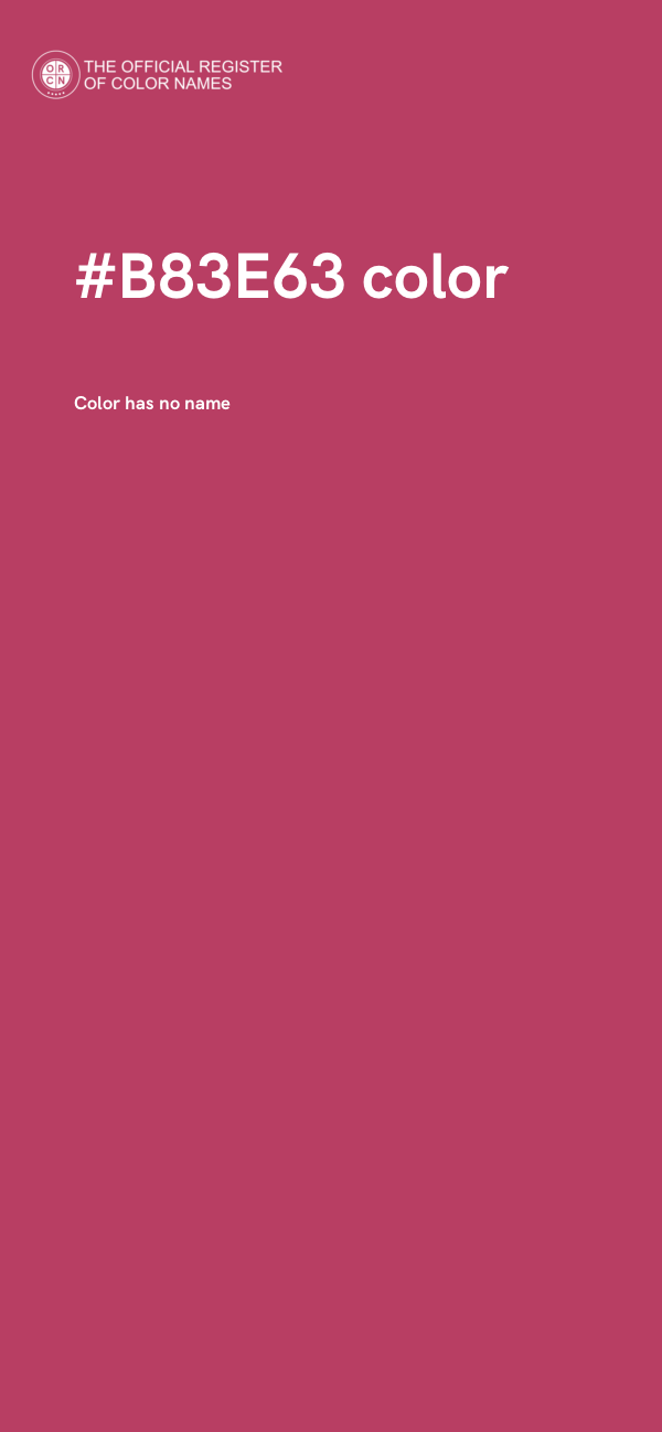 #B83E63 color image