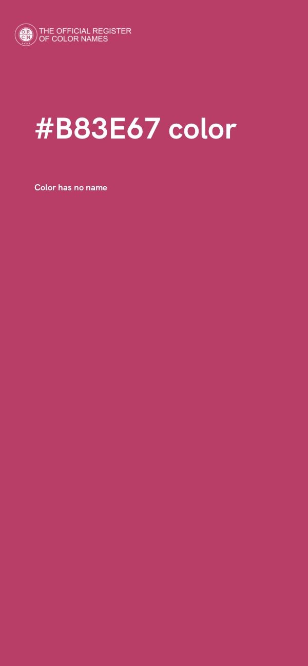 #B83E67 color image