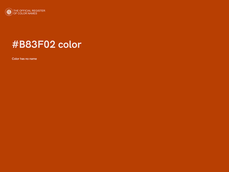 #B83F02 color image