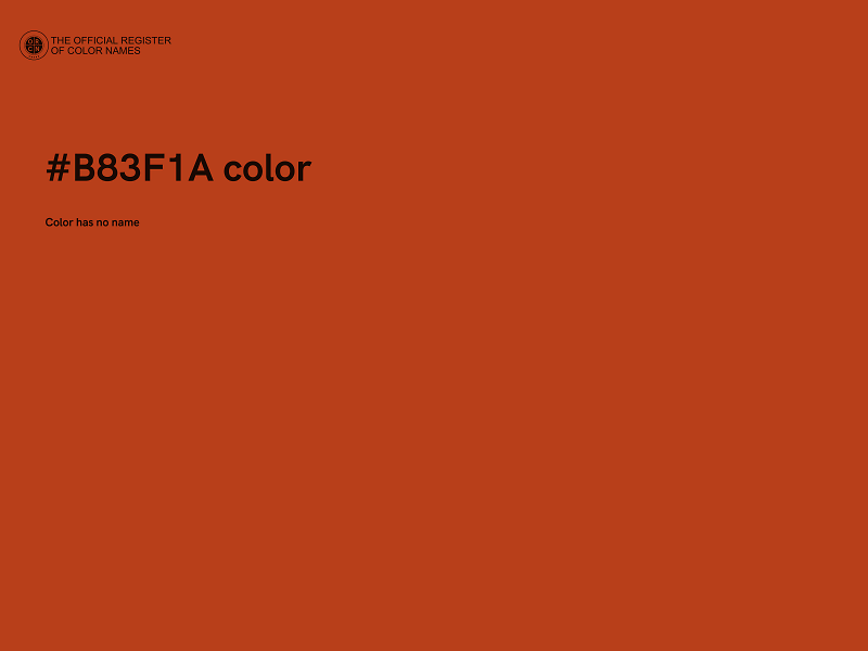 #B83F1A color image