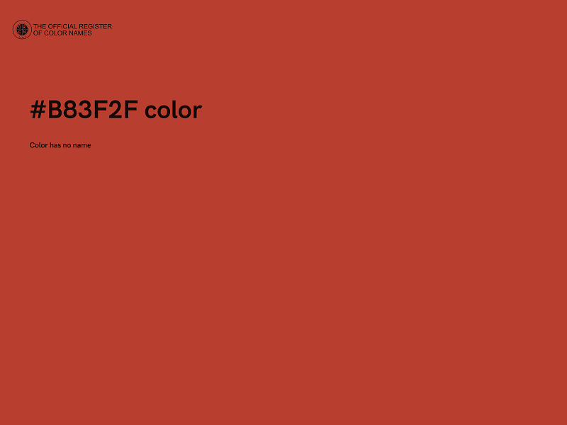 #B83F2F color image