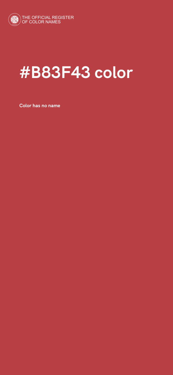 #B83F43 color image