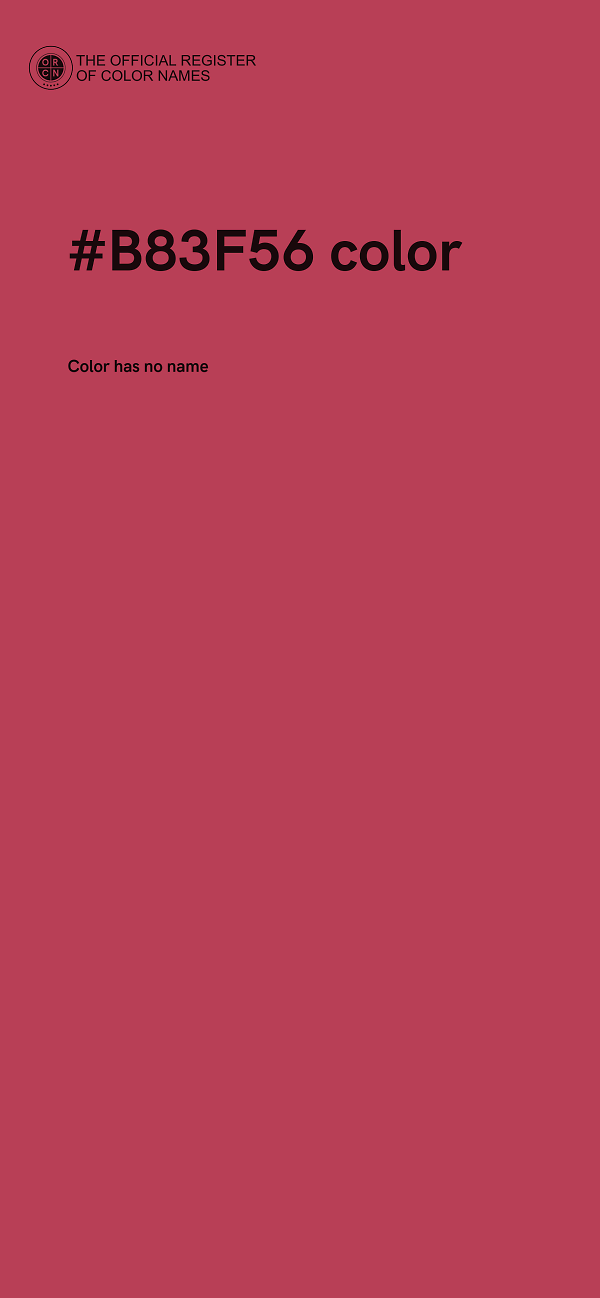 #B83F56 color image