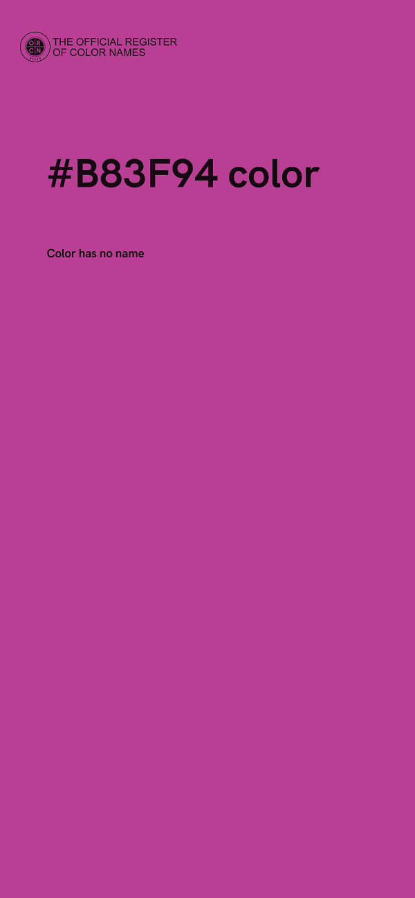 #B83F94 color image