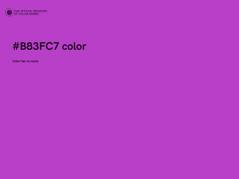 #B83FC7 color image