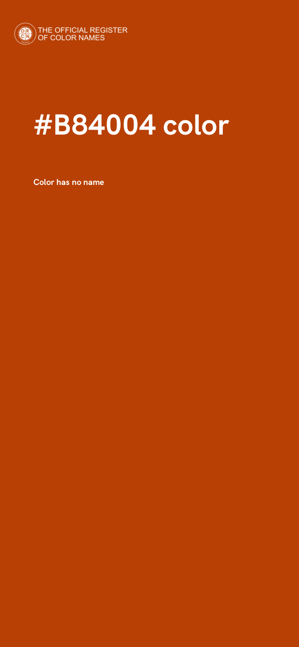 #B84004 color image