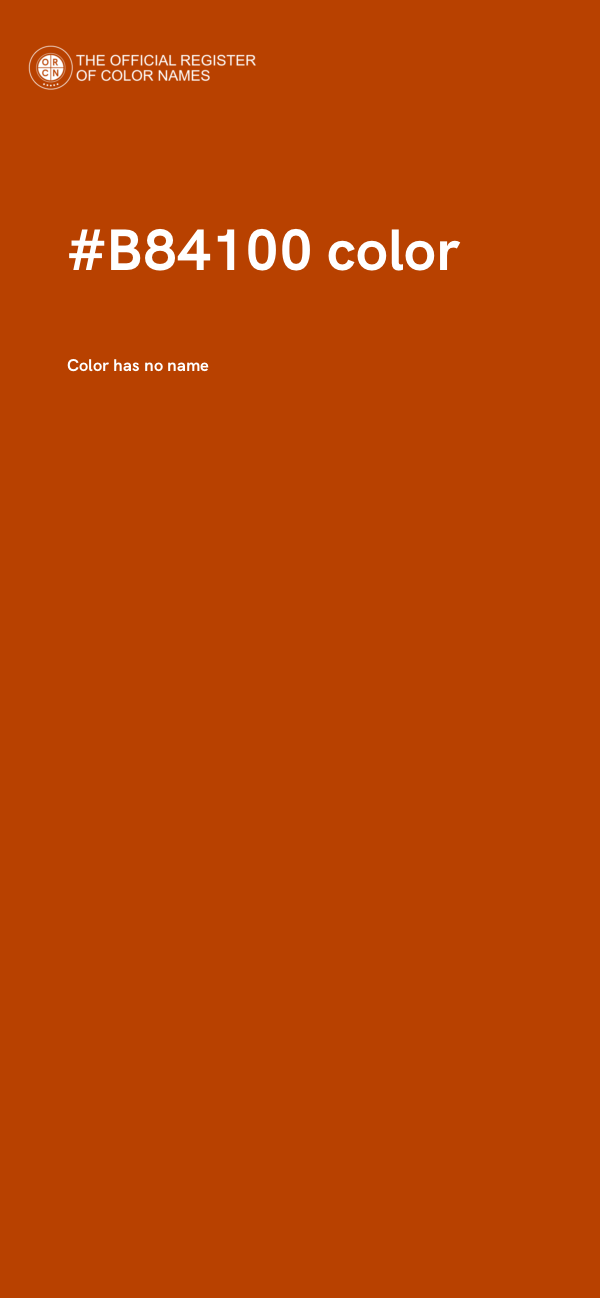 #B84100 color image