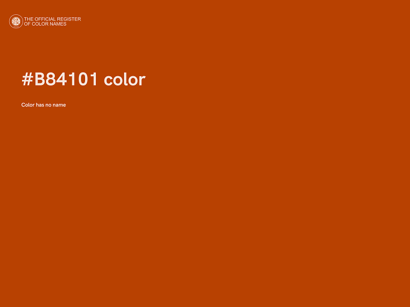 #B84101 color image