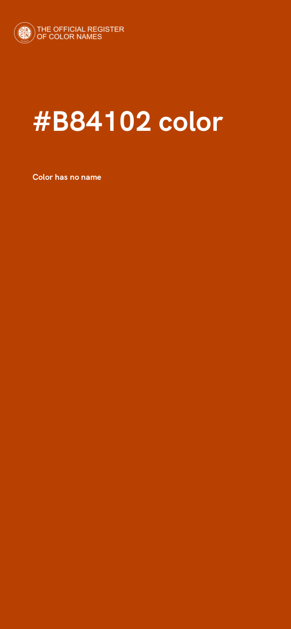 #B84102 color image
