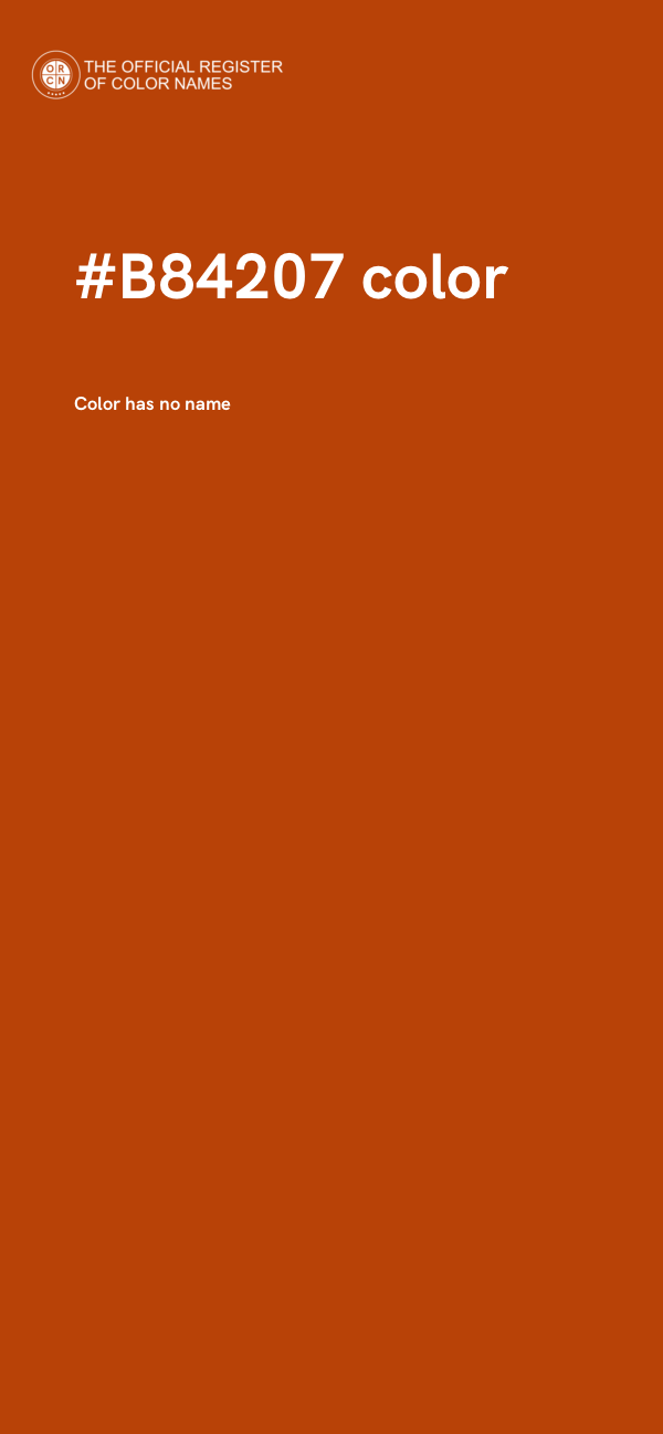 #B84207 color image