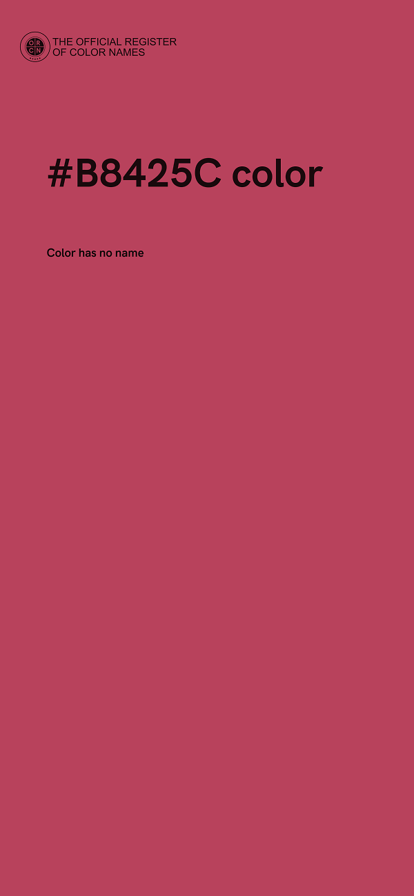 #B8425C color image