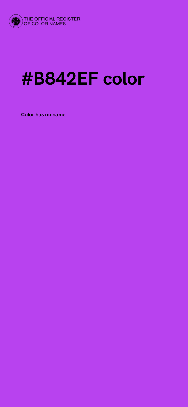 #B842EF color image