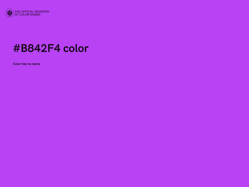 #B842F4 color image