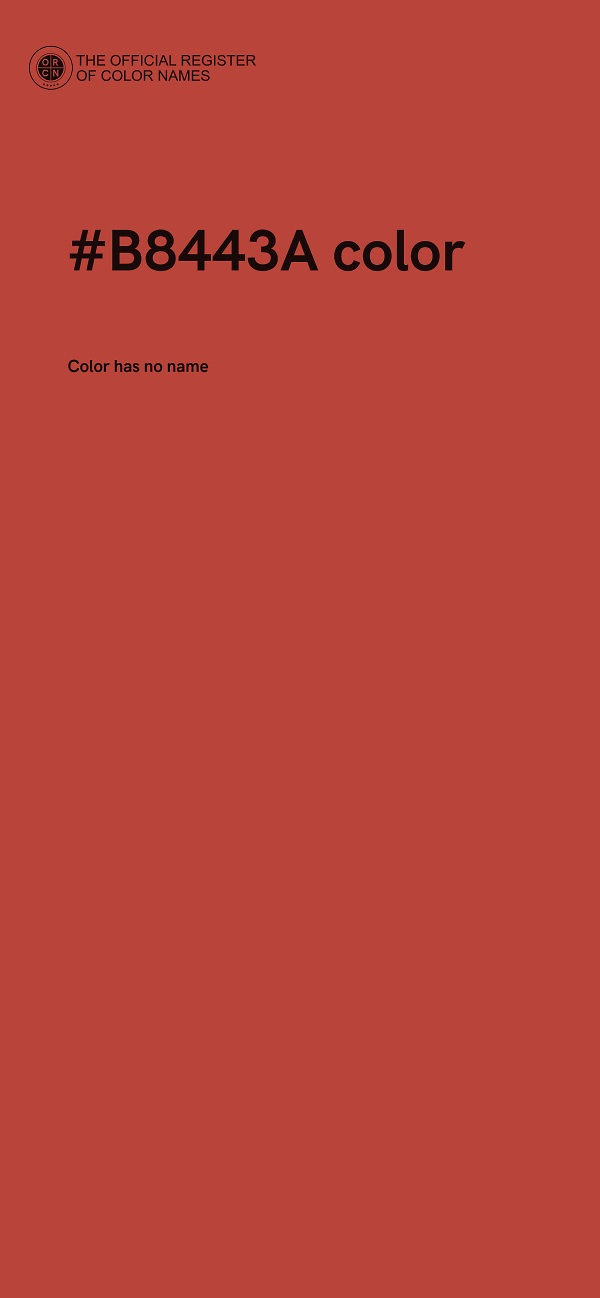 #B8443A color image