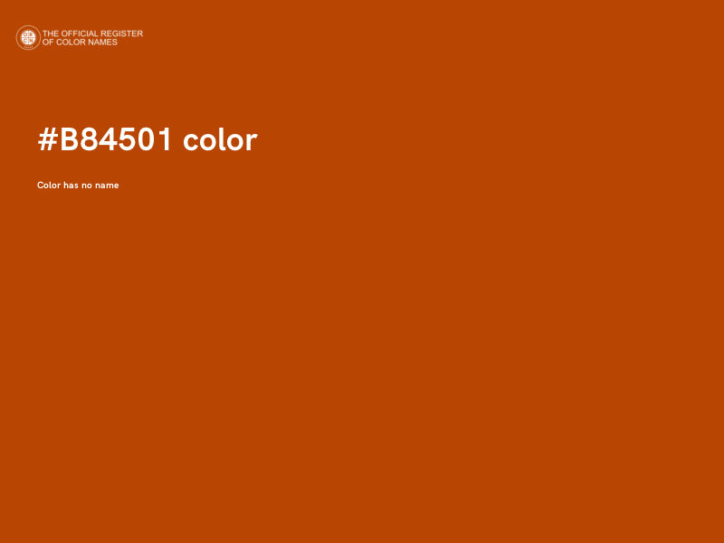 #B84501 color image