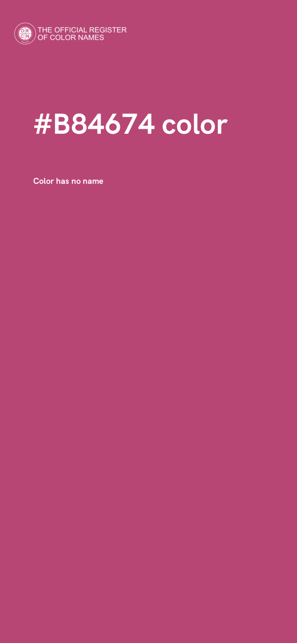 #B84674 color image