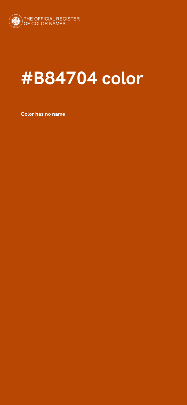 #B84704 color image