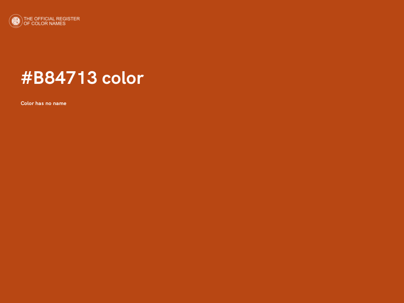 #B84713 color image