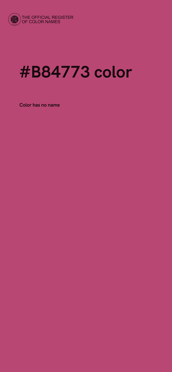 #B84773 color image