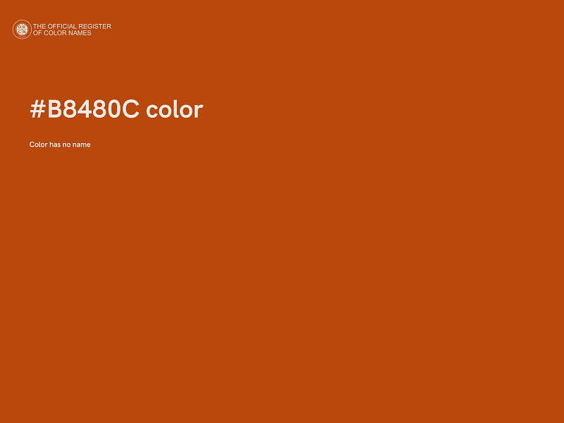 #B8480C color image