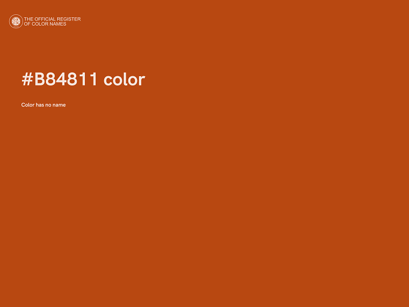 #B84811 color image