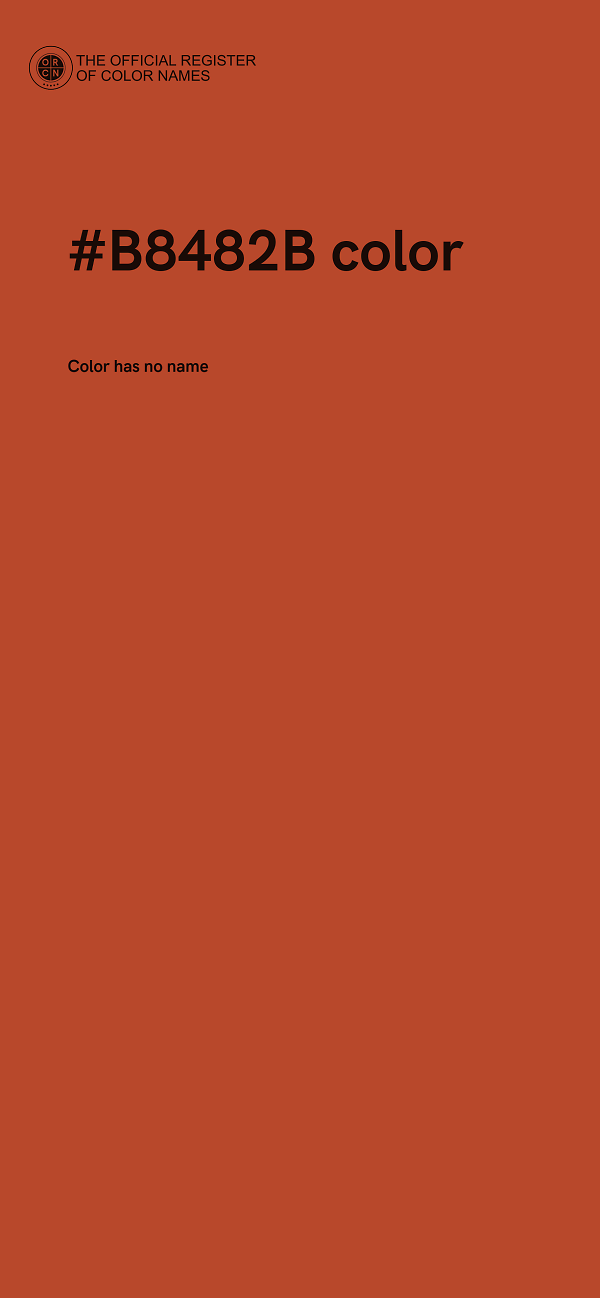 #B8482B color image
