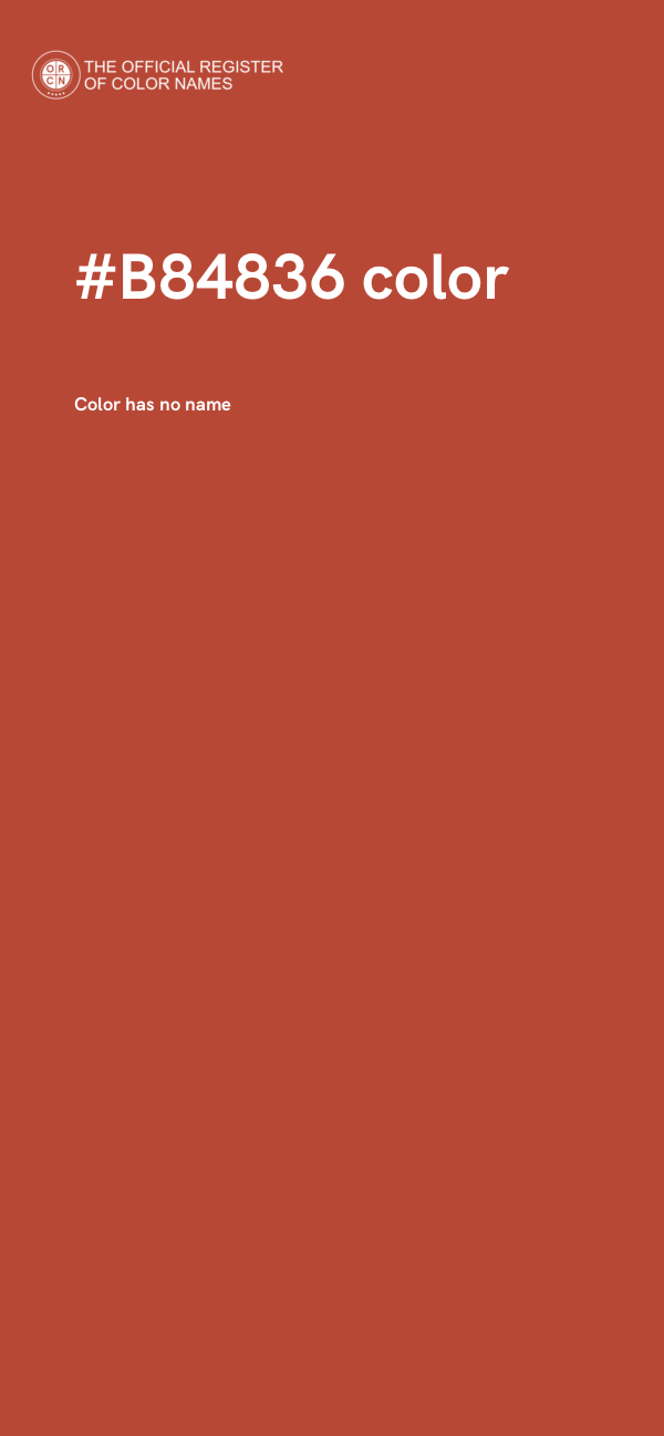 #B84836 color image