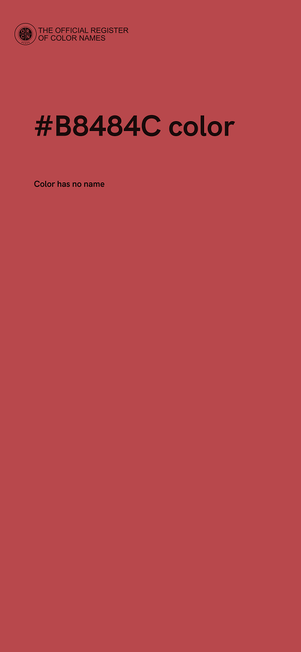 #B8484C color image