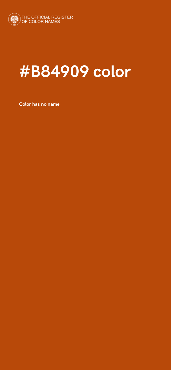 #B84909 color image