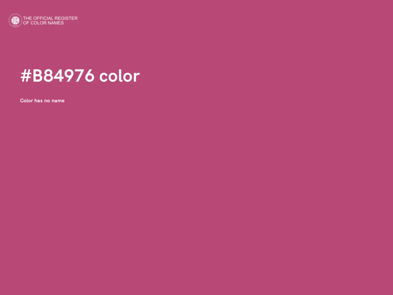 #B84976 color image