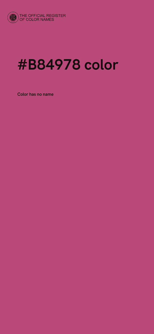 #B84978 color image