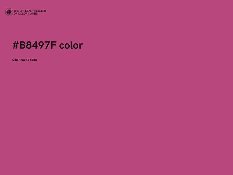 #B8497F color image