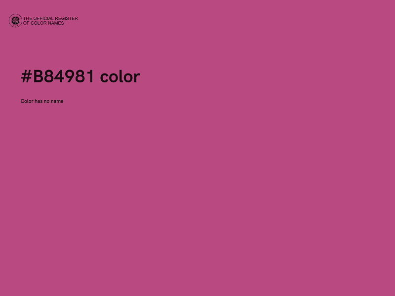 #B84981 color image