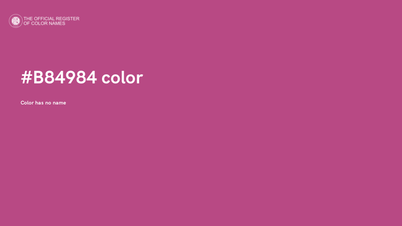 #B84984 color image