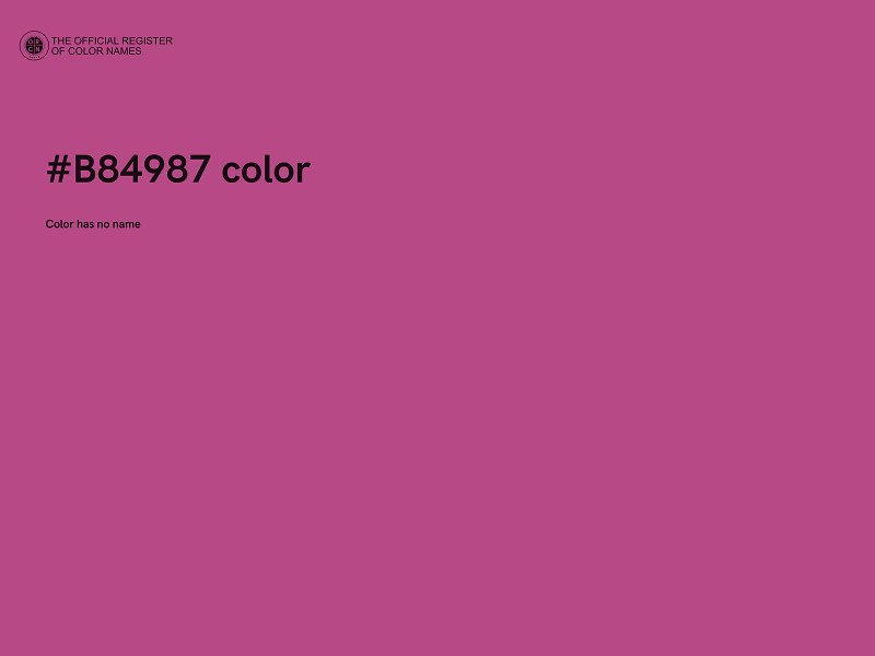 #B84987 color image