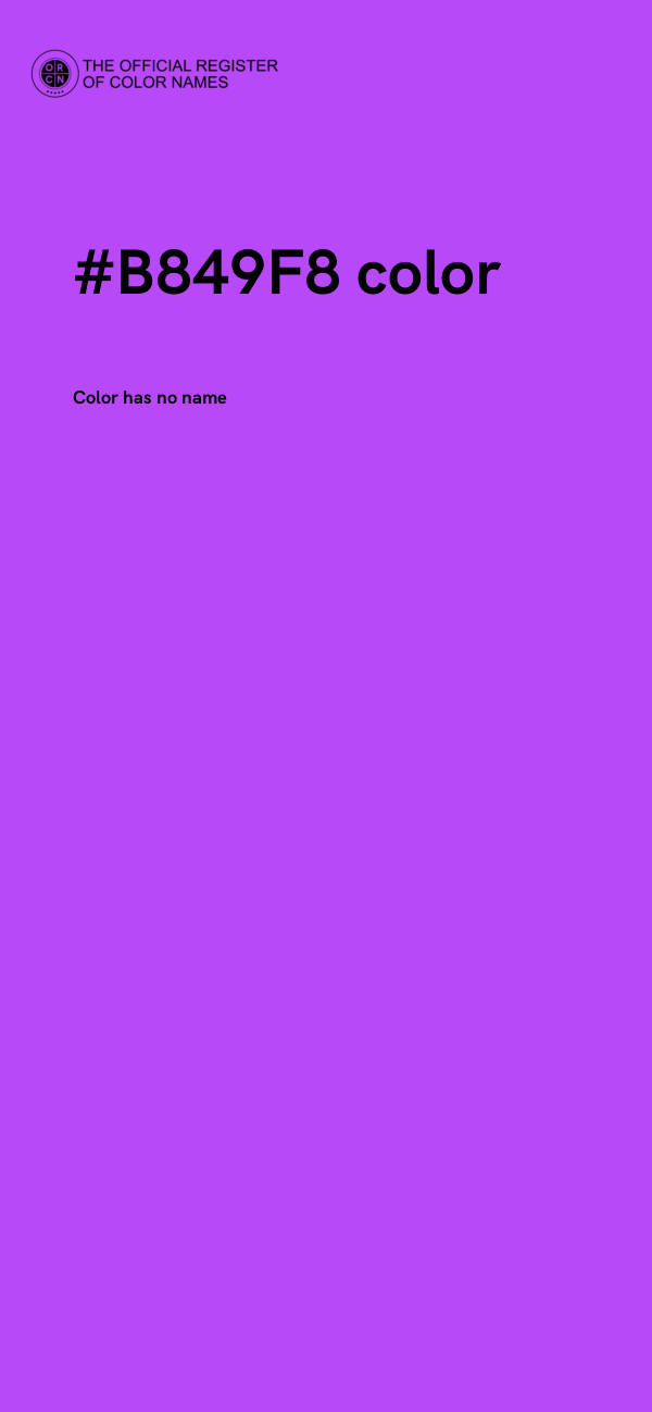 #B849F8 color image