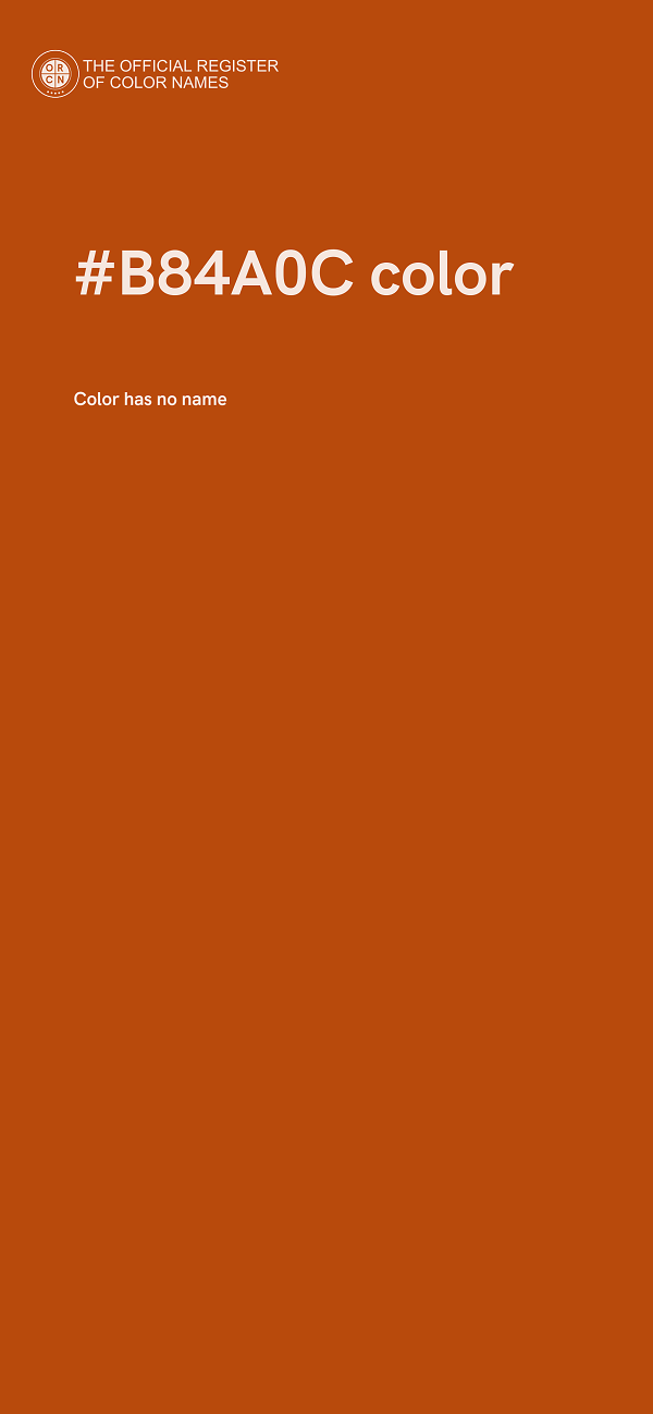 #B84A0C color image