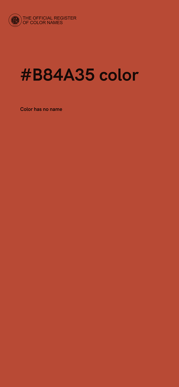 #B84A35 color image