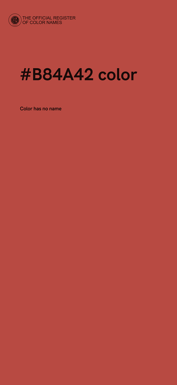 #B84A42 color image