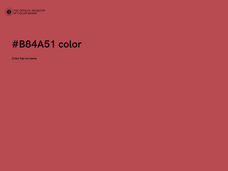 #B84A51 color image