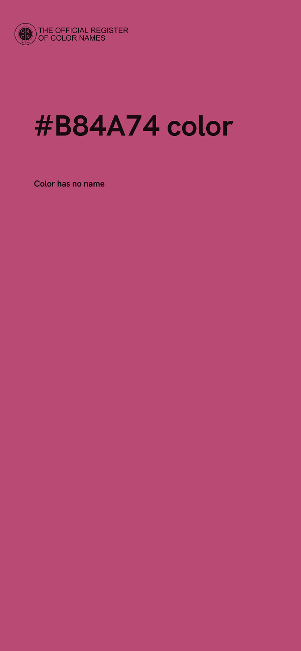 #B84A74 color image