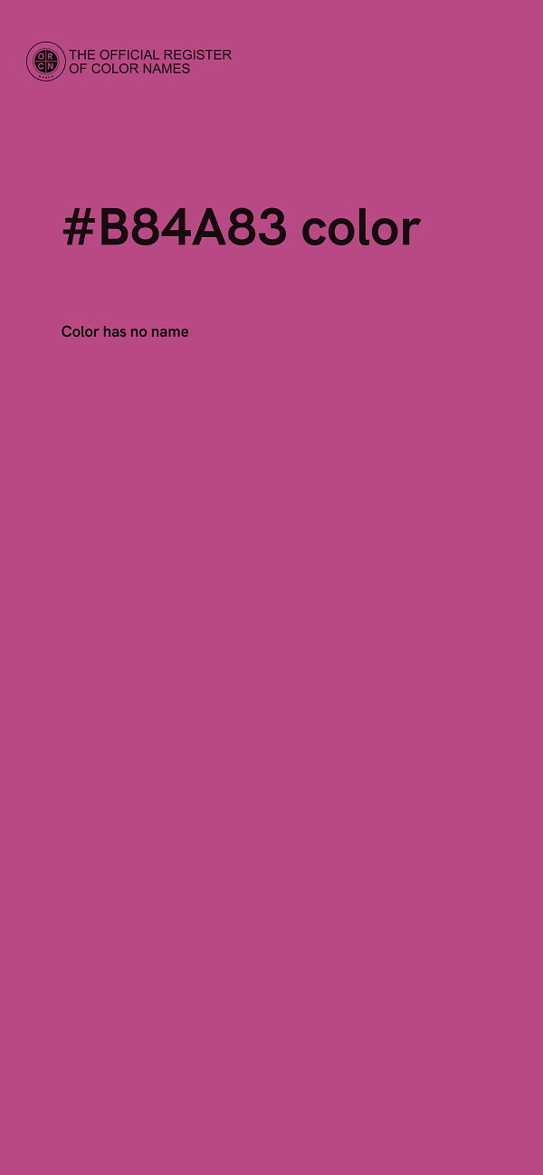 #B84A83 color image