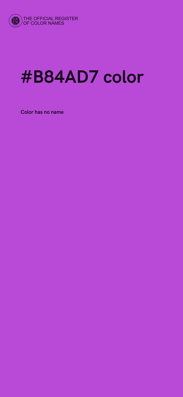 #B84AD7 color image
