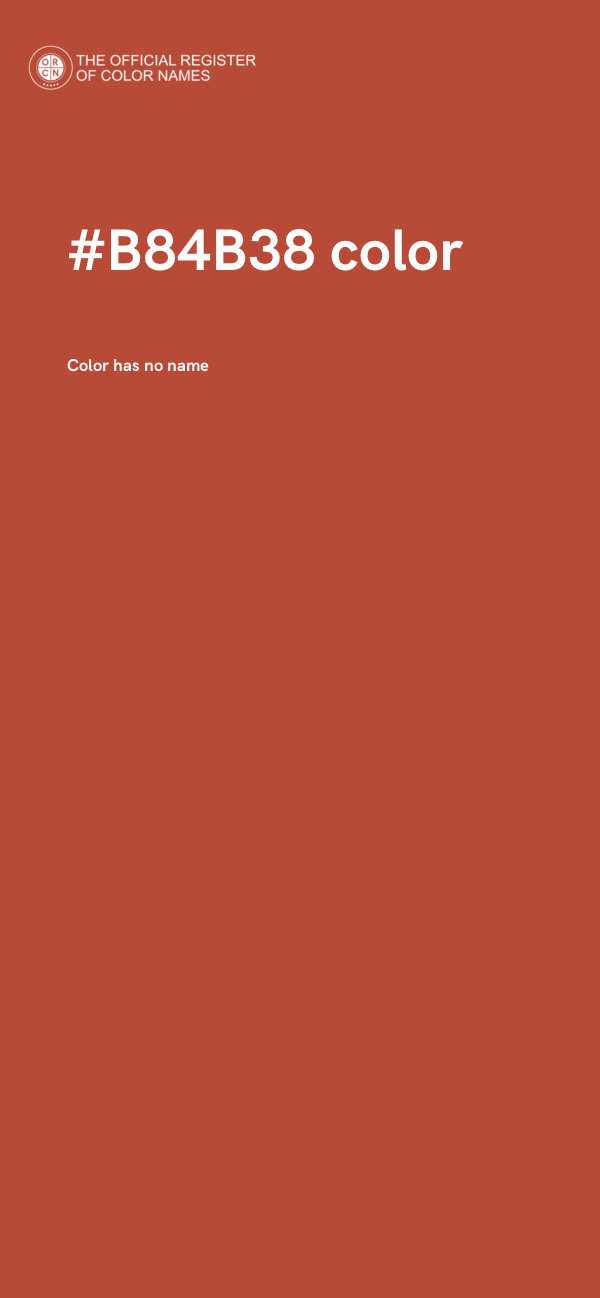 #B84B38 color image