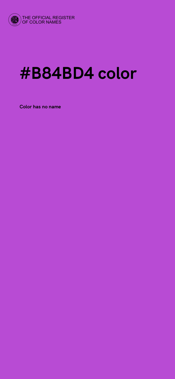 #B84BD4 color image